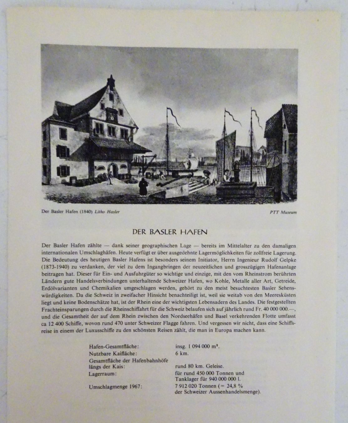 Alle Briefmarken: Rheinhafen Basel (Doku) – Gebraucht aus Feldbrunnen von MarcusSO