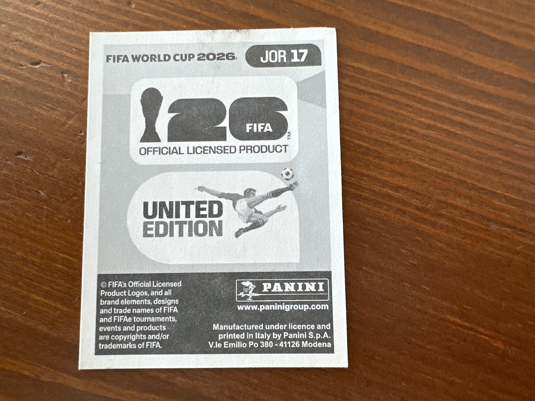 Panini Carte collezionabili: Panini JOR 17 FIFA World Cup 2026 – Nuovo e nell'imballaggio originale da Würenlos venduto da gtvlady_82 1