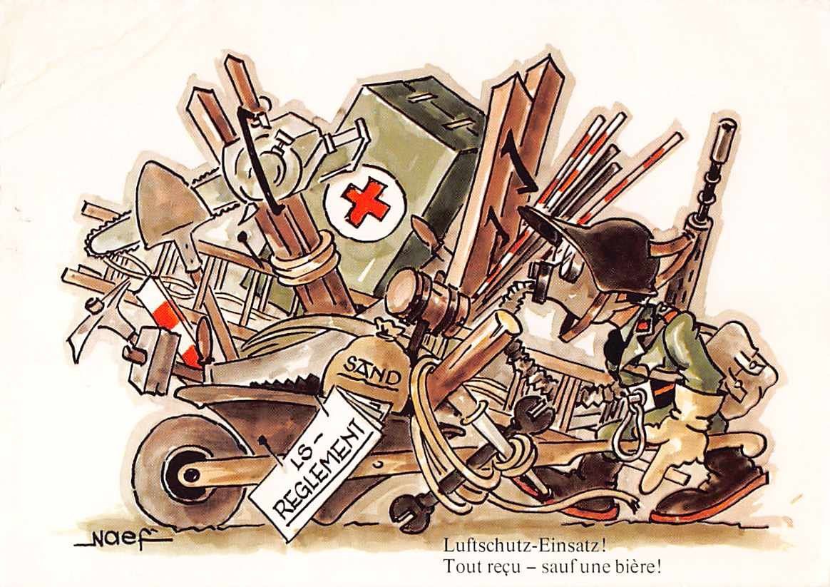 Cartoline postali: 5 MILITÄR-HUMOR-Ansichtskarten mit FELDPOST – Usato da Lufingen venduto da TopAnsichtskarten 2
