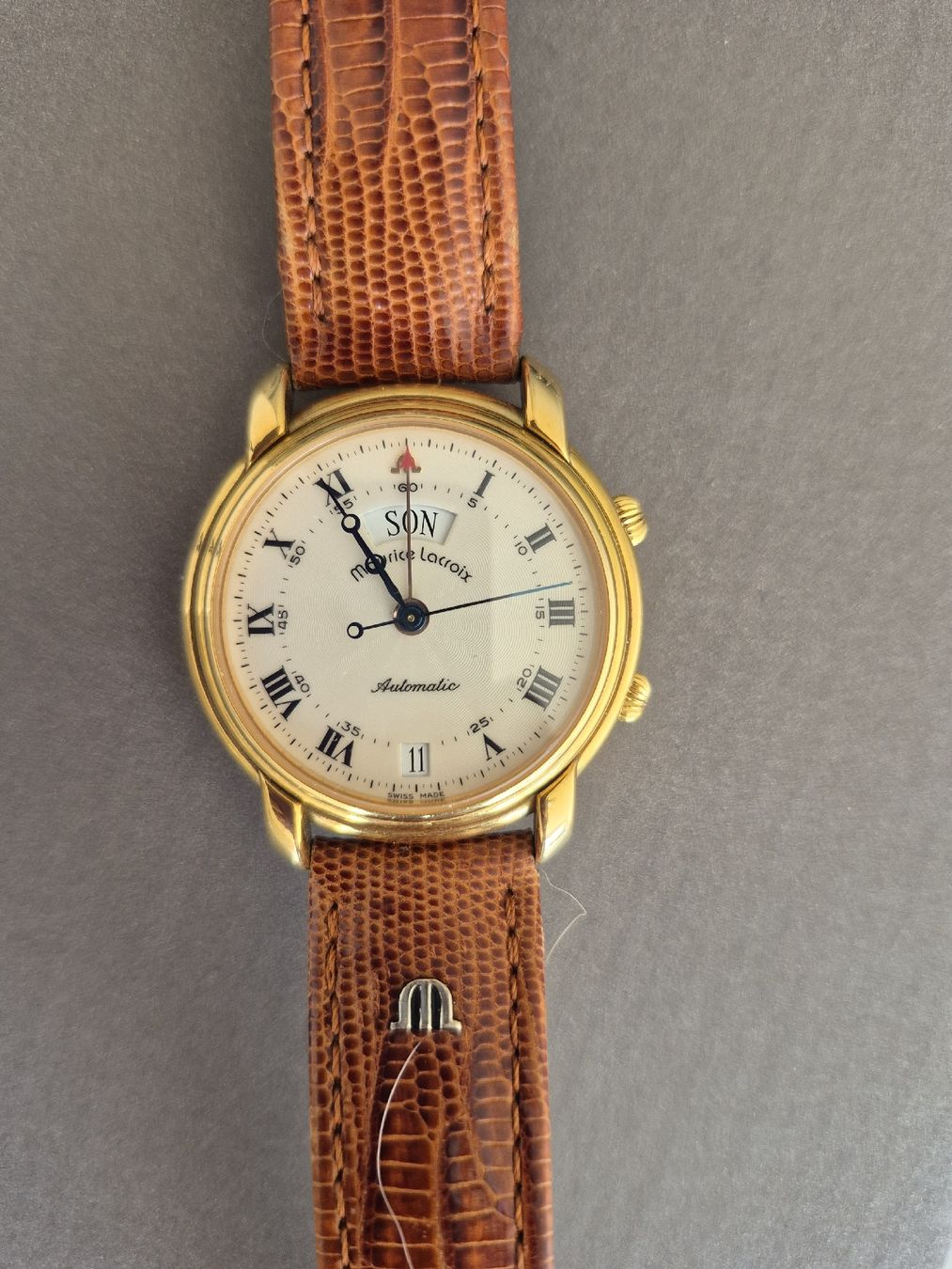 Maurice Lacroix Orologi: Maurice Lacroix Automatic Uhr mit Lederband gebraucht – Usato da Uznach venduto da jg123