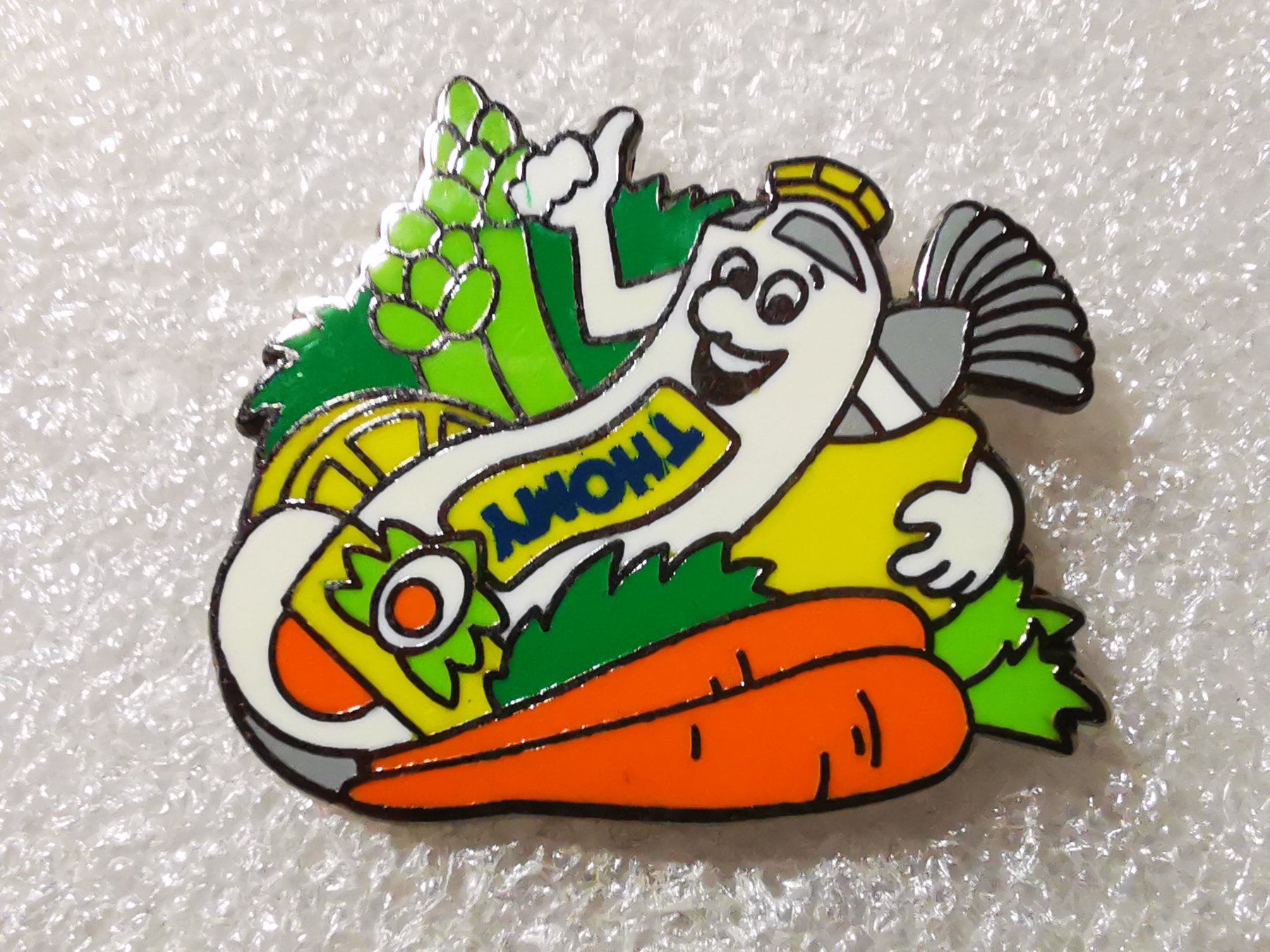 Placchette & Badge: Ansteckpin 15: Thomy – Usato da Oppligen venduto da Pin-Fall-Shop