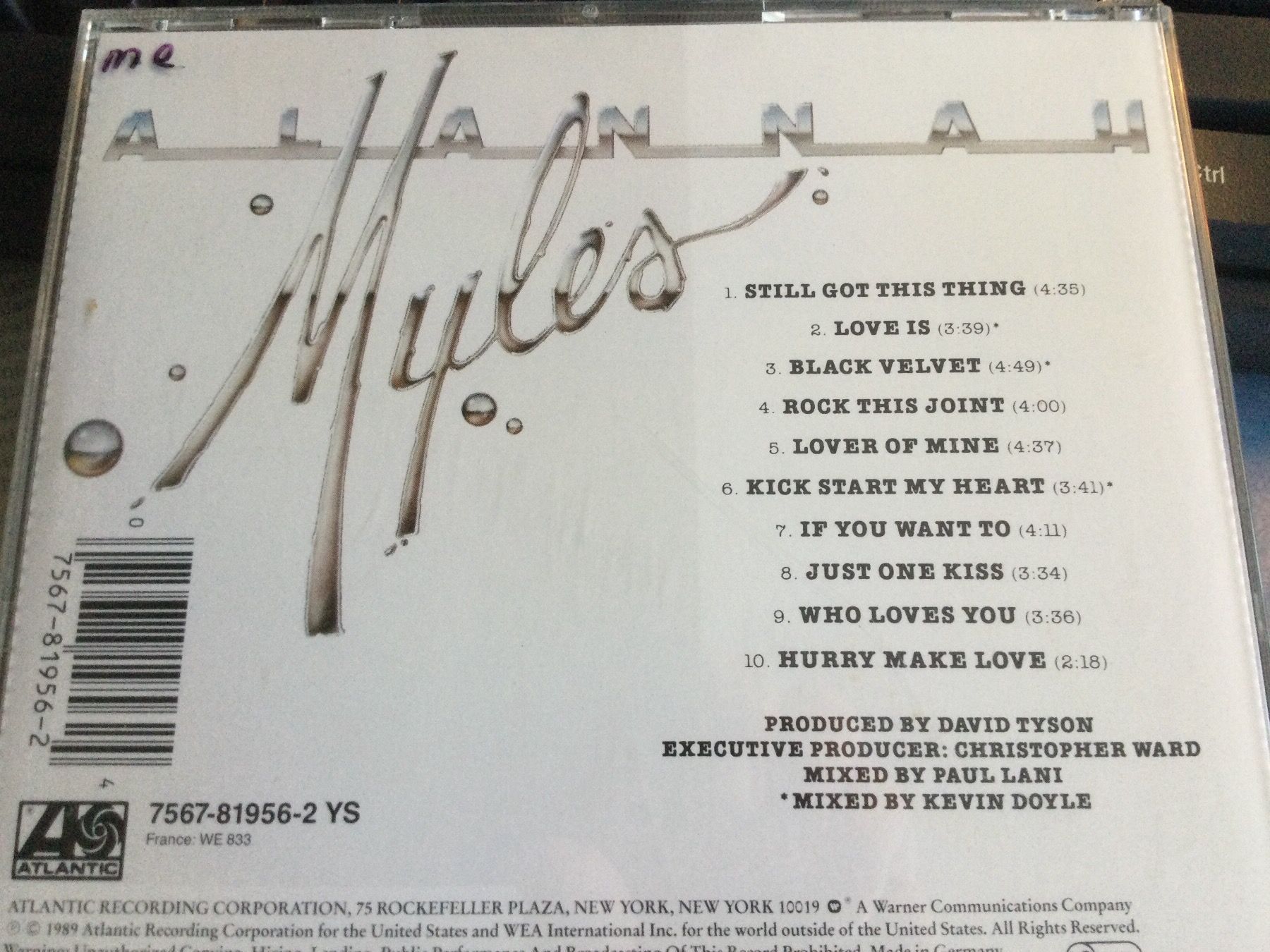 CD: Alannah Myles – Usato da Thierachern venduto da sweden08 1