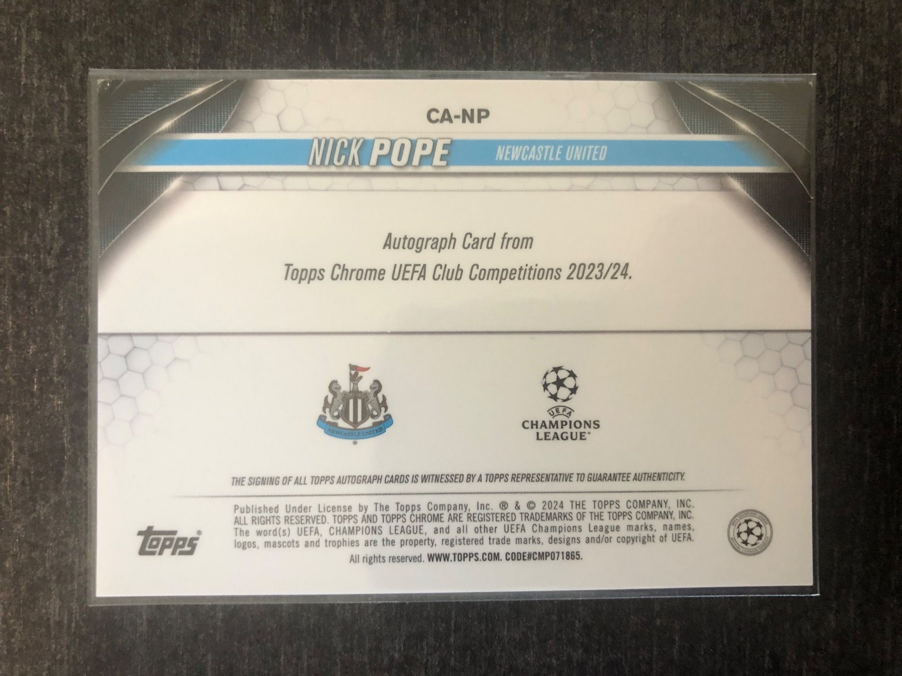 Topps Carte collezionabili: Topps Chrome Nick Pope Newcastle Autogramm /299 – Usato da Wangenried venduto da Garagara 1