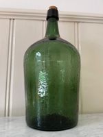 Charaktervolle Grünglasflasche•Glashütte Bülach