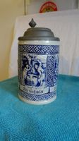 Antiker Bierkrug mit Zinndeckel Handwerk