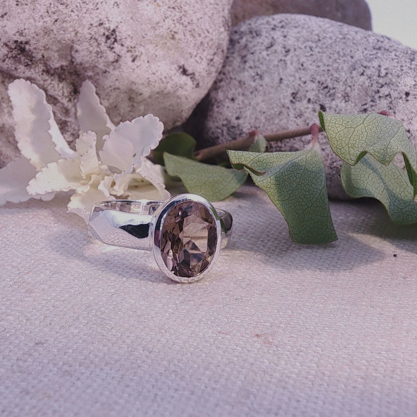 Olga Ribler Anelli: Rauchquarz Ring - Sterling Silber 925 - Grösse 54 – Nuovo (secondo la descrizione) da Luzern venduto da Schmuckoutlet 7
