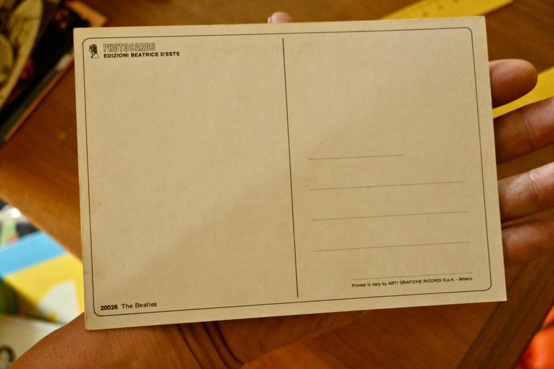 Schallplatten: VINTAGE Beatles POSTKARTE Italy – Gebraucht aus Pfaffhausen von mono_rec 3
