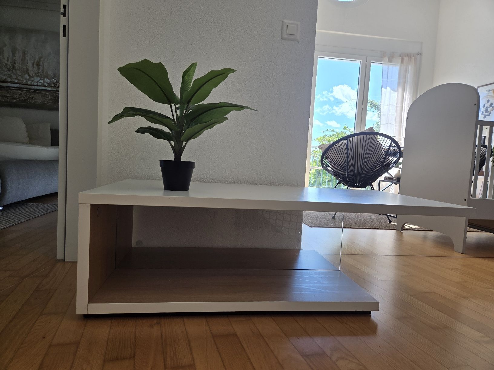 Tische: Couchtisch weiss Holz / Glas – Gebraucht aus Günsberg von Caramelancia 3