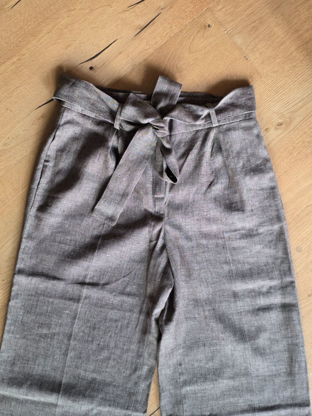 Pantaloni: Neue Culotte Hose Gr. M Leinen mit Bindegürtel – Nuovo (secondo la descrizione) da Zürich venduto da tsu_76bc 4