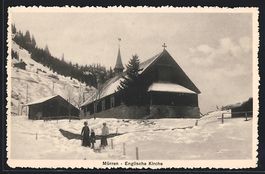 AK Mürren, Englische Kirche im Schnee