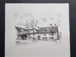 2X J.ESCHENMOSER LITHOGRAPHIE SIGNIERT WIEDIKON ZÜRICH
