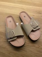 Schlappen, beige, Gr. 37 - NEU!