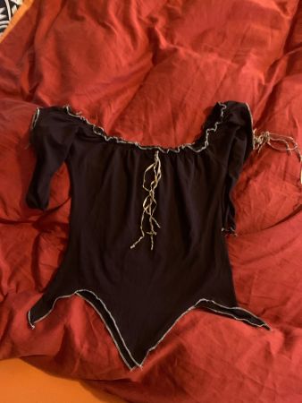 Schwarzes EVITA Offshoulder Shirt Gr. S Damen sommerlich ...