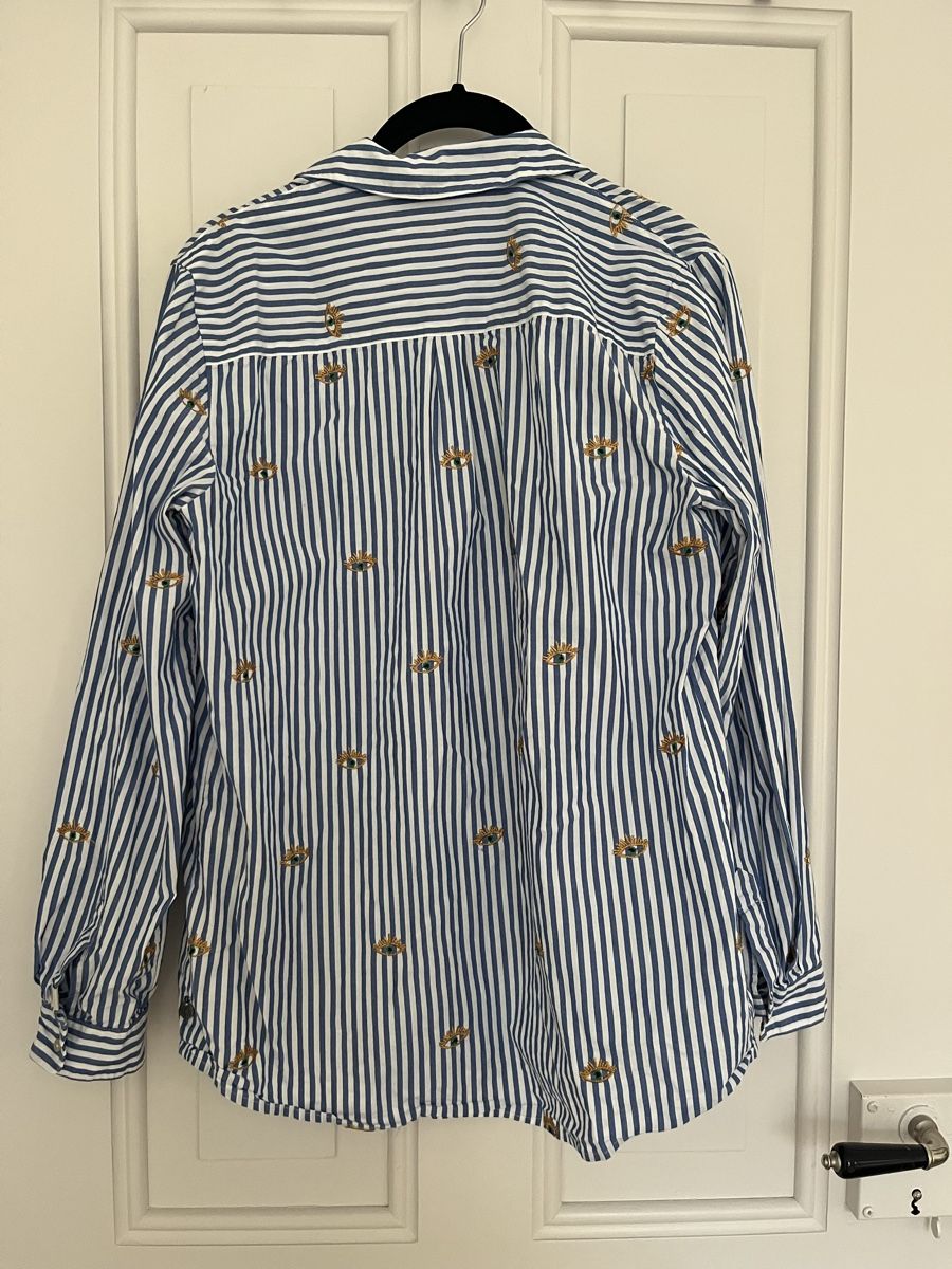 Blusen: Scotch & Soda striped shirt size 2 embroidered eye pattern – Gebraucht aus Zürich von jul_855n 1