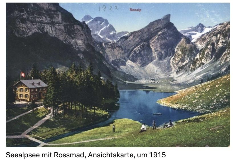 Dipinti: Seealpsee mit Rossmad ca 1900-1920 – Difettoso da Wolfhalden venduto da SecondAntique 9