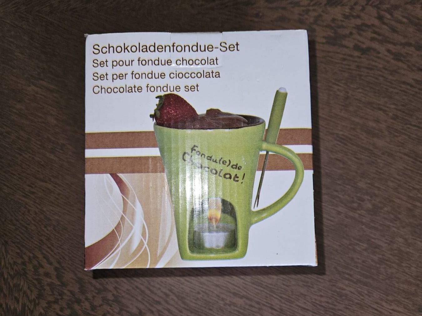 Set di piatti: Schokoladen-Fondue Set – Nuovo e nell'imballaggio originale da Grächen venduto da Hel7890 1