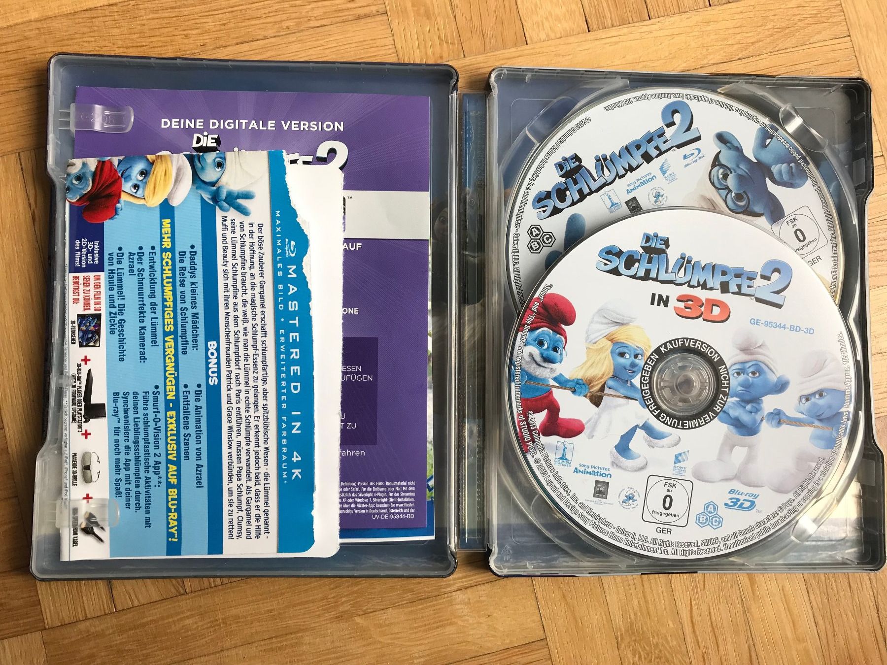 Alle DVDs: Die Schlümpfe 2 - Steelbook - Blu-ray 3D + Blu-ray – Gebraucht aus Zürich von Malcom 1