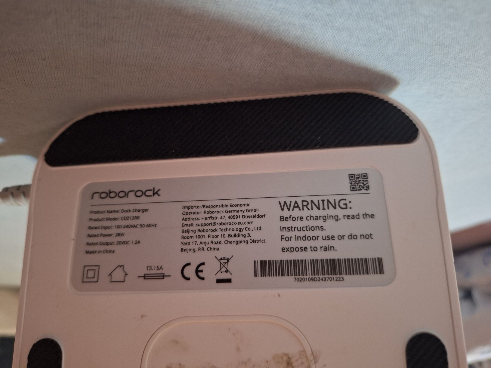 Roborock Ladegeräte: Chargeur Dock Roborock CDZ12RR  – Neu (gemäss Beschreibung) aus Tannay von v1n1p00h 2