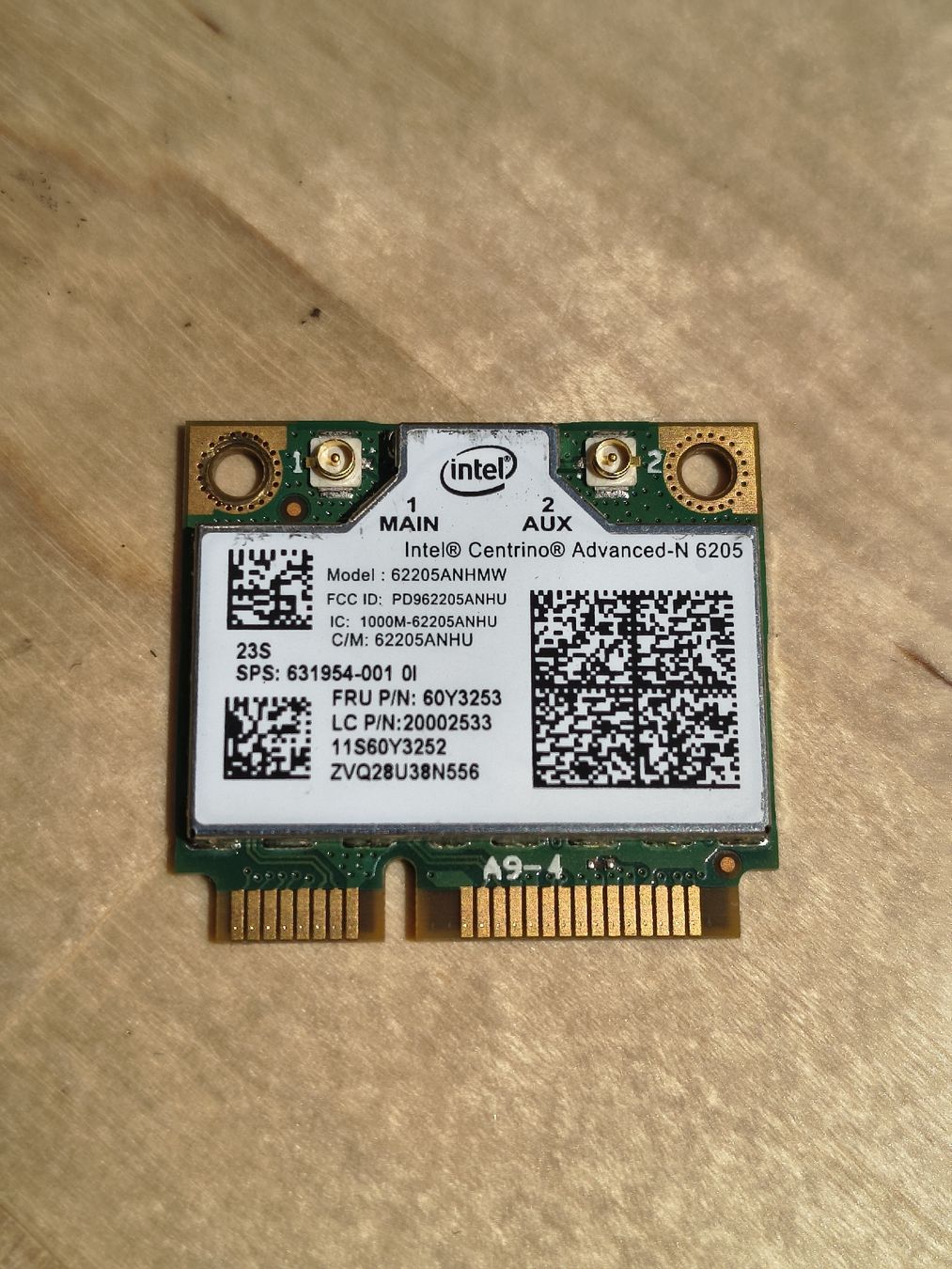 Intel Unità & Adattatore: WiFi card Intel Centrino Advanced N 6205 – Usato da Rebstein venduto da sho_7yky