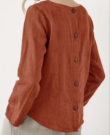 Chic Camicia di Lino 100%-👌per primavera