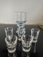 5 x Schnapsgläser (+ 1 grosses) Blei Kristall Gläser Set NEU