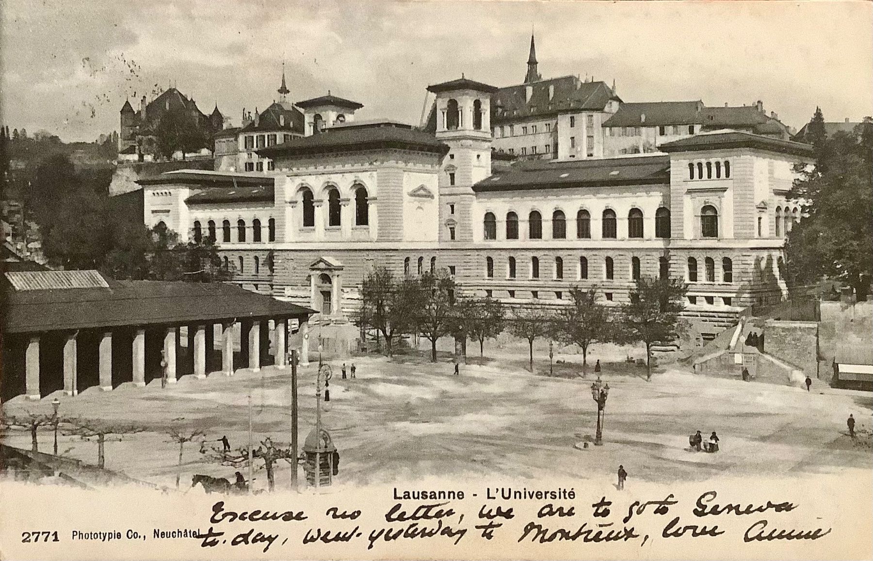 Cartoline postali: 1905 - LAUSANNE L'Université – Usato da Root venduto da ENGLAND-TREASURES 1