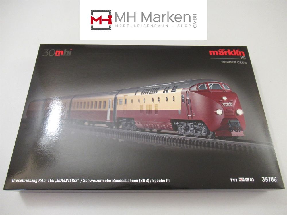Märklin Rame TEE Edelweiss – Train D’occasion En Bon état Pour Collectionneurs