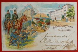 Soldatengruss aus Aarau 1902