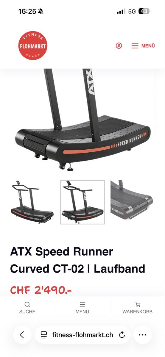 ATX Hometrainer: ATX Speed Runner Curved CT-02 | Laufband – Nuovo (secondo la descrizione) da Biel/Bienne venduto da valerK 3