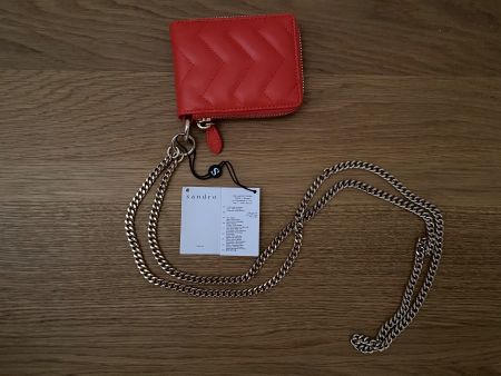Sandro Portemonnaie rot Tasche Leder ideal als Geschenk
