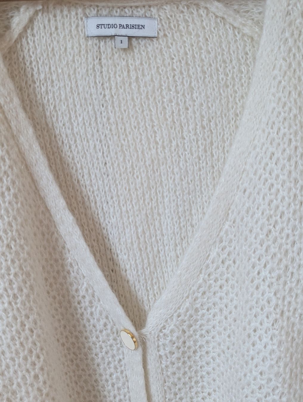 Giacche: Studio Parisien Cardigan, Size 1/S, warm & white – Usato da Schlieren venduto da maseam 2