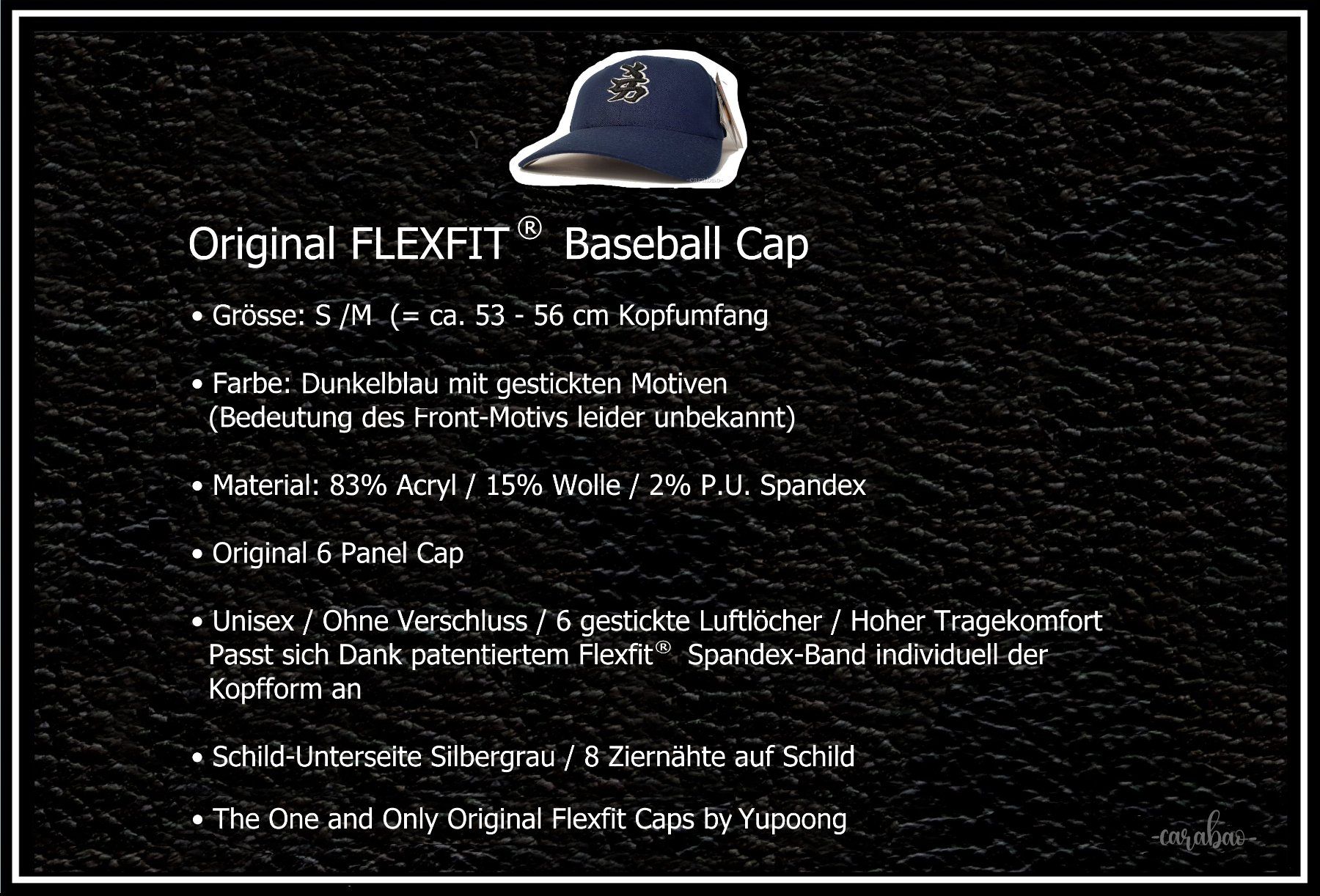 Hüte, Mützen & Caps: Orig. FLEXFIT® Baseball-Cap / Gr. S-M / Dunkelblau – Neu (gemäss Beschreibung) aus Winterthur von -carabao- 7