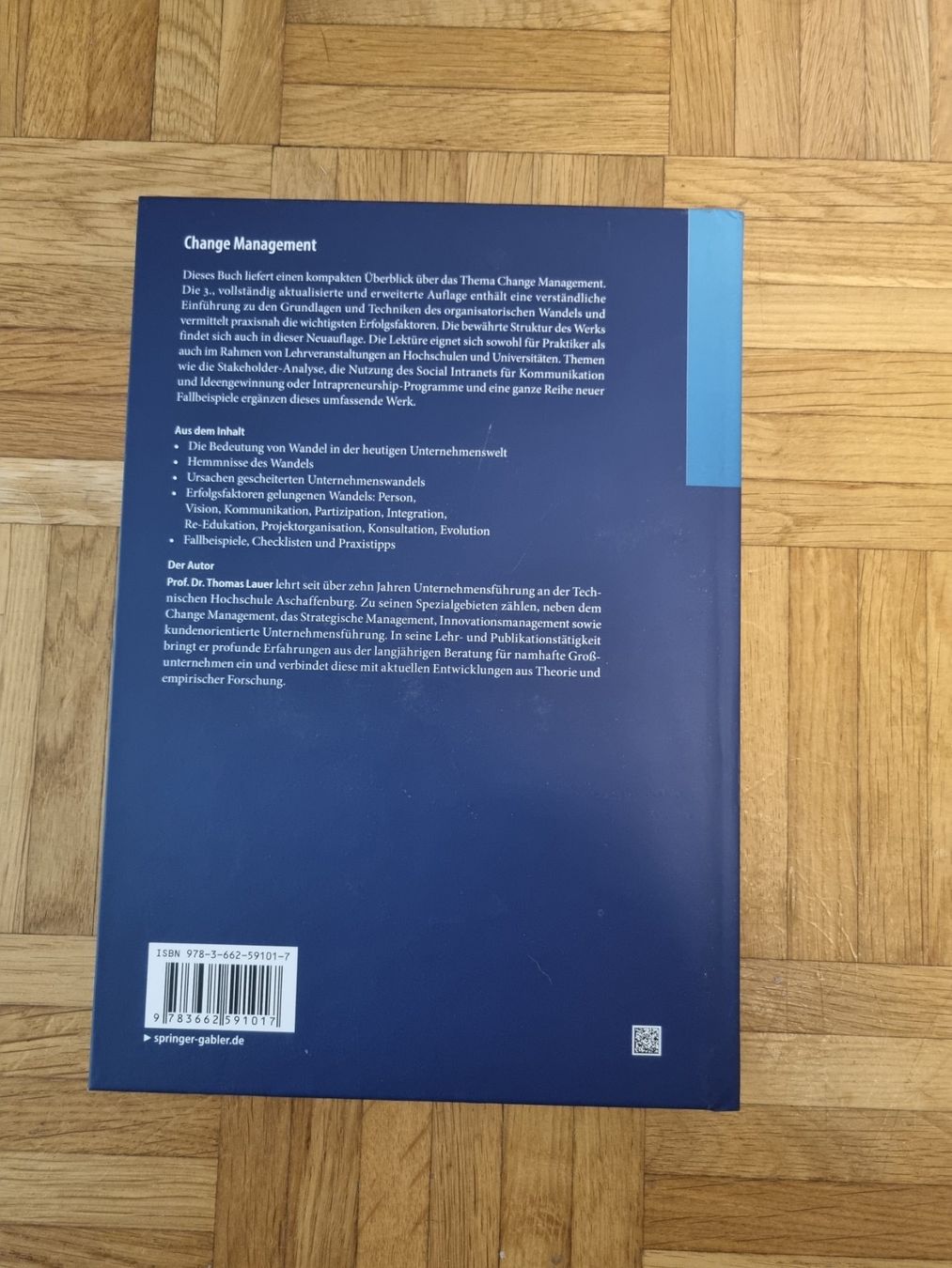 Libri: Buch Change Management Thomas Lauer 3. Auflage Springer – Usato da Kaiseraugst venduto da archstud 1
