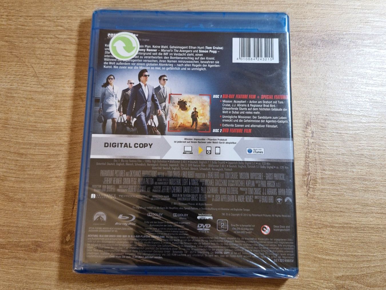 Tutti i DVDs: Mission: Impossible 4 - Phantom Protokoll (2011) NEU Bluray – Nuovo e nell'imballaggio originale da Pfungen venduto da Whitie 1
