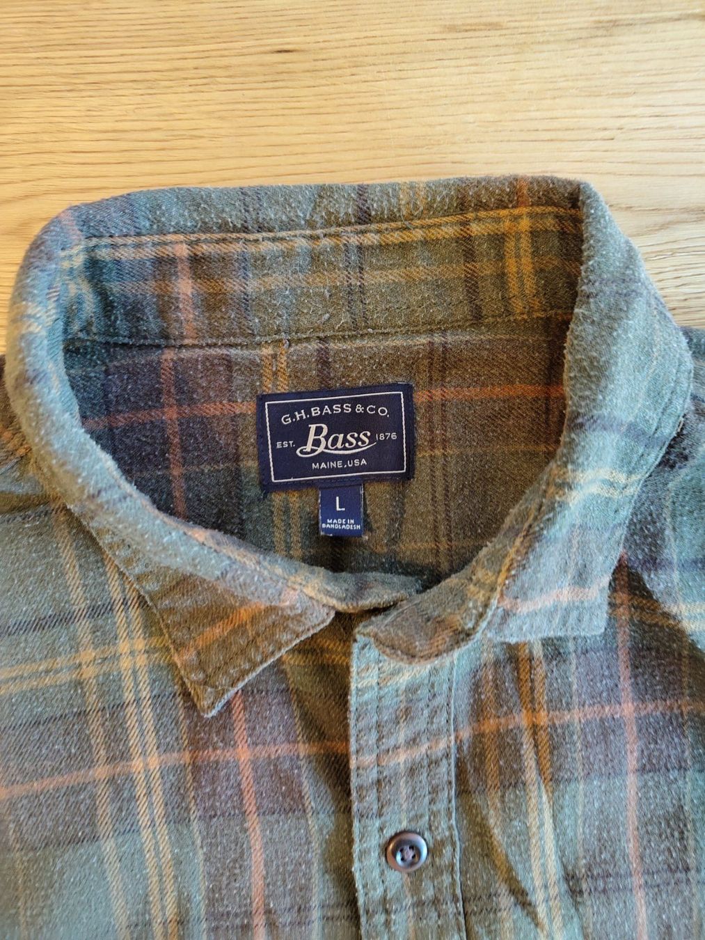 Camicie: Bass Flannelshirt L grün – Usato da Interlaken venduto da dmncmg 2