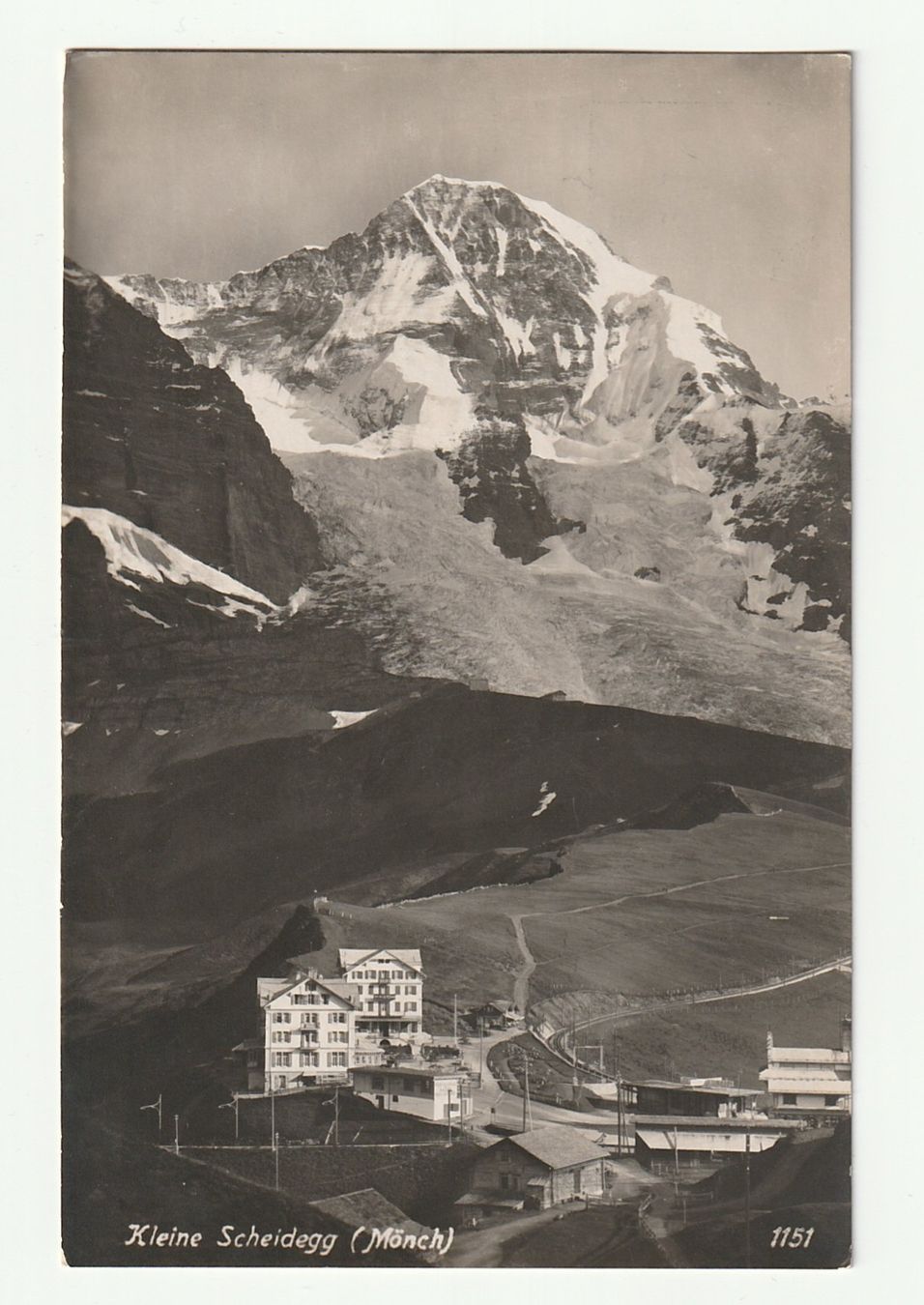 Cartoline postali: Postkarte 1924 Kleinen Scheidegg mit dem Mönch – Usato da St. Gallen venduto da Ricardo_Deals