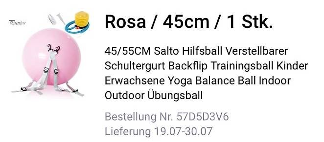 Hometrainer: Backflip Trainingsball – Gebraucht aus Biel/Bienne von Ulu12