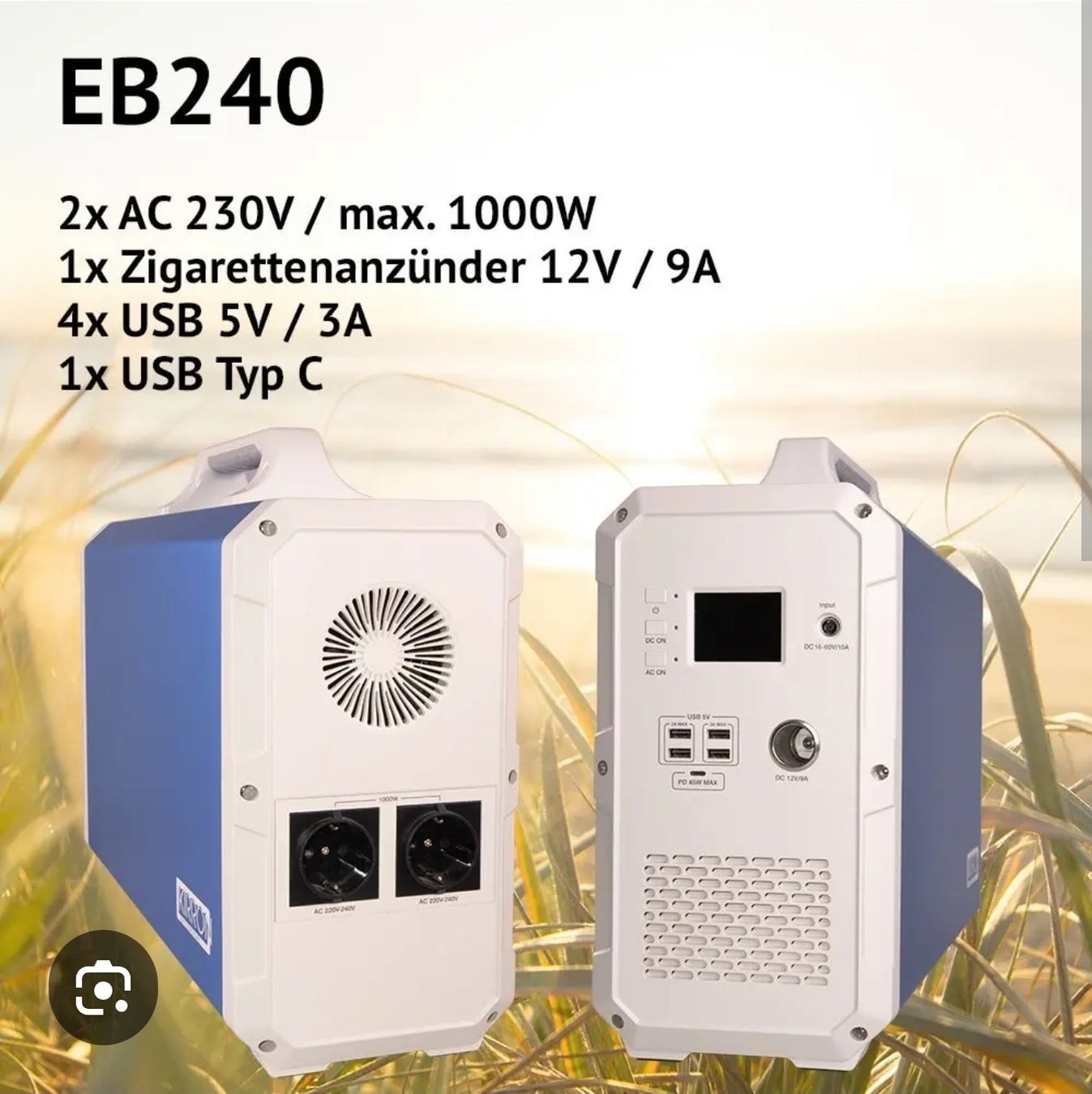 Bluetti Batterie: Powerstation Bluetti Poweroak EB240 – Usato da Lenzburg venduto da cameleoncolor 9