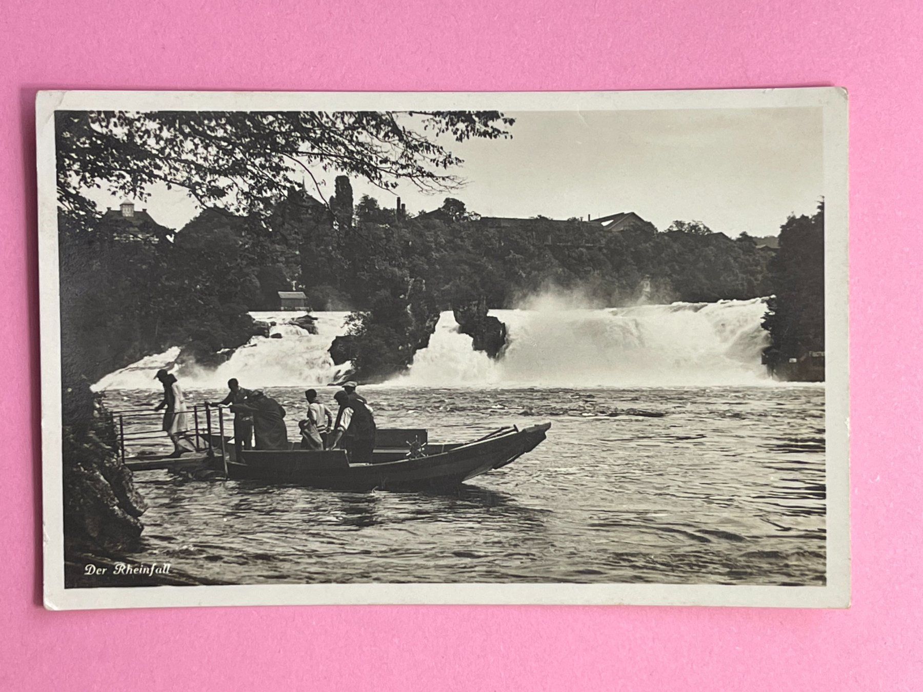 Cartoline postali: Der Rheinfall - 1934 - Mit Stempel Schlösschen Wörth – Usato da Steg VS venduto da _vinci_