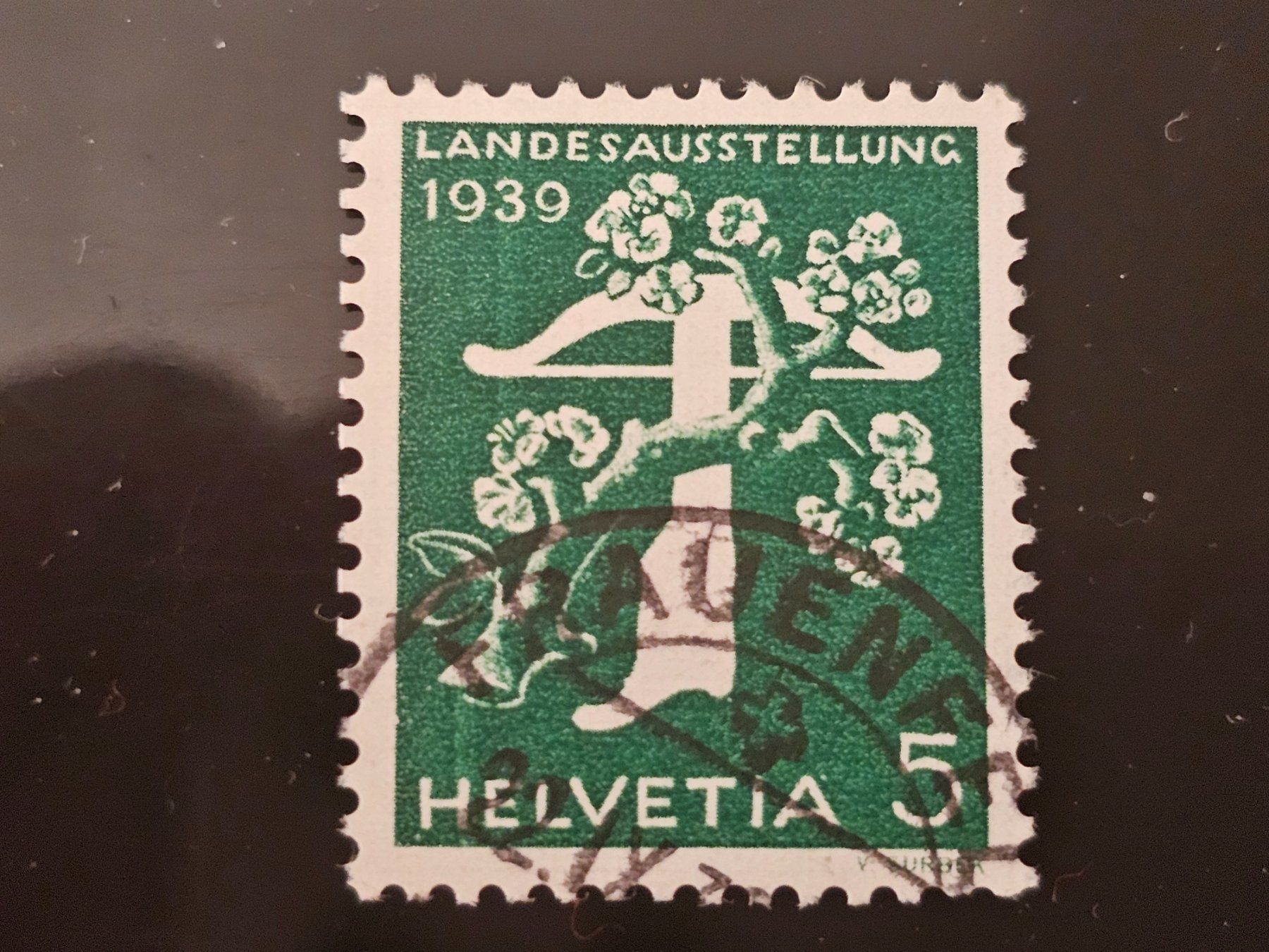 Tutti i francobolli: CH 1939 Plattenfehler N° 228Bz.2.02 – Usato da Monte Carasso venduto da giave