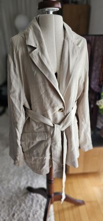MASAI Blazer Jacke Damen Gr. XL beige Übergangsjacke NEU