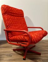 Vintage Sessel mit Fusshocker, 80er Jahre Design
