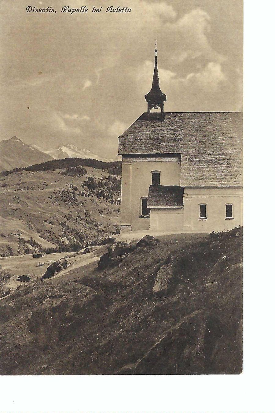 Cartoline postali: Disentis Kapelle bei Acletta  1918 – Usato da Thun venduto da 44wart