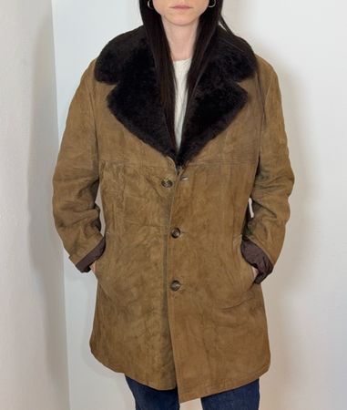Vintage winter coat fur montone