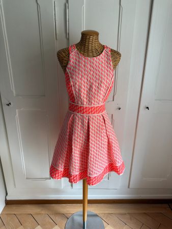 DERHY - Kleid neonpink-weiss S