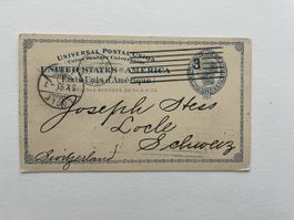 Antike Postkarte USA, New York, 1893