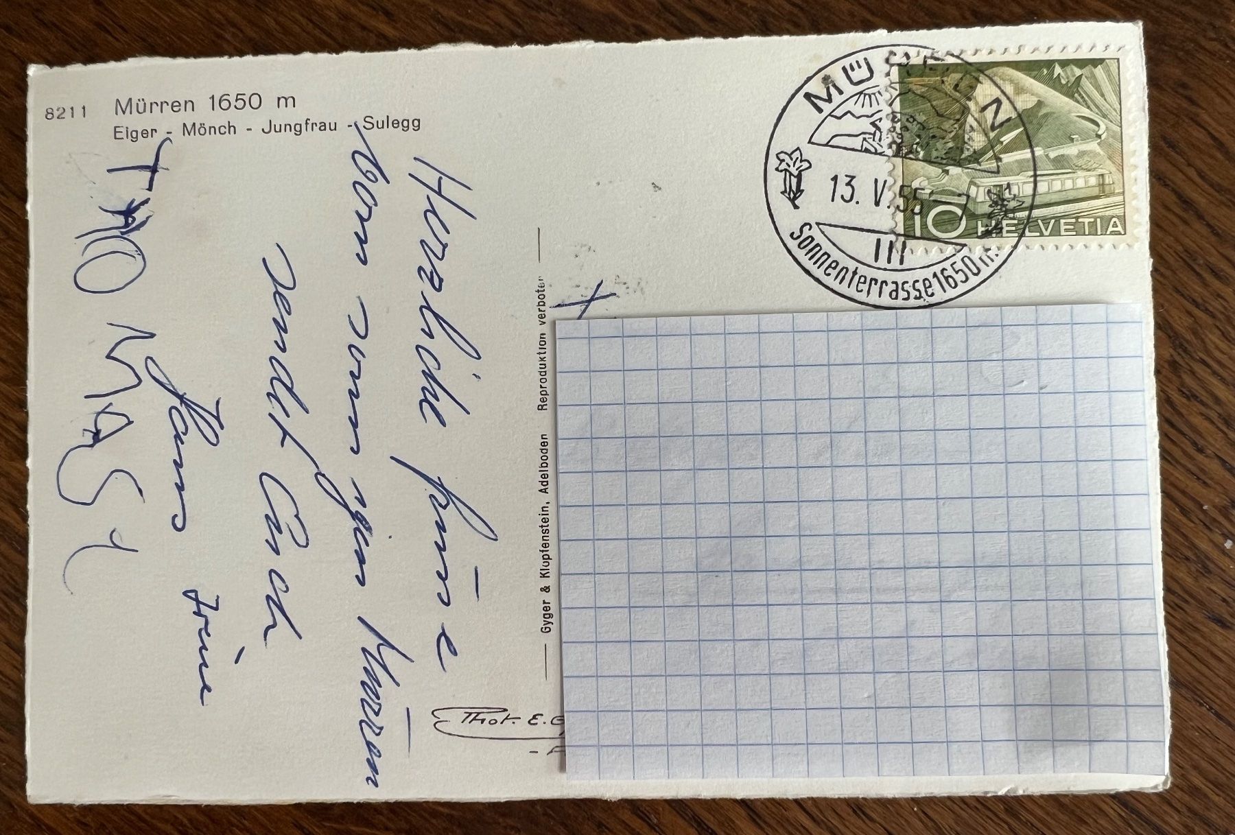 Cartes postales: Postkarte Mürren – D'occasion à Grueningen par ant_qb8l 1