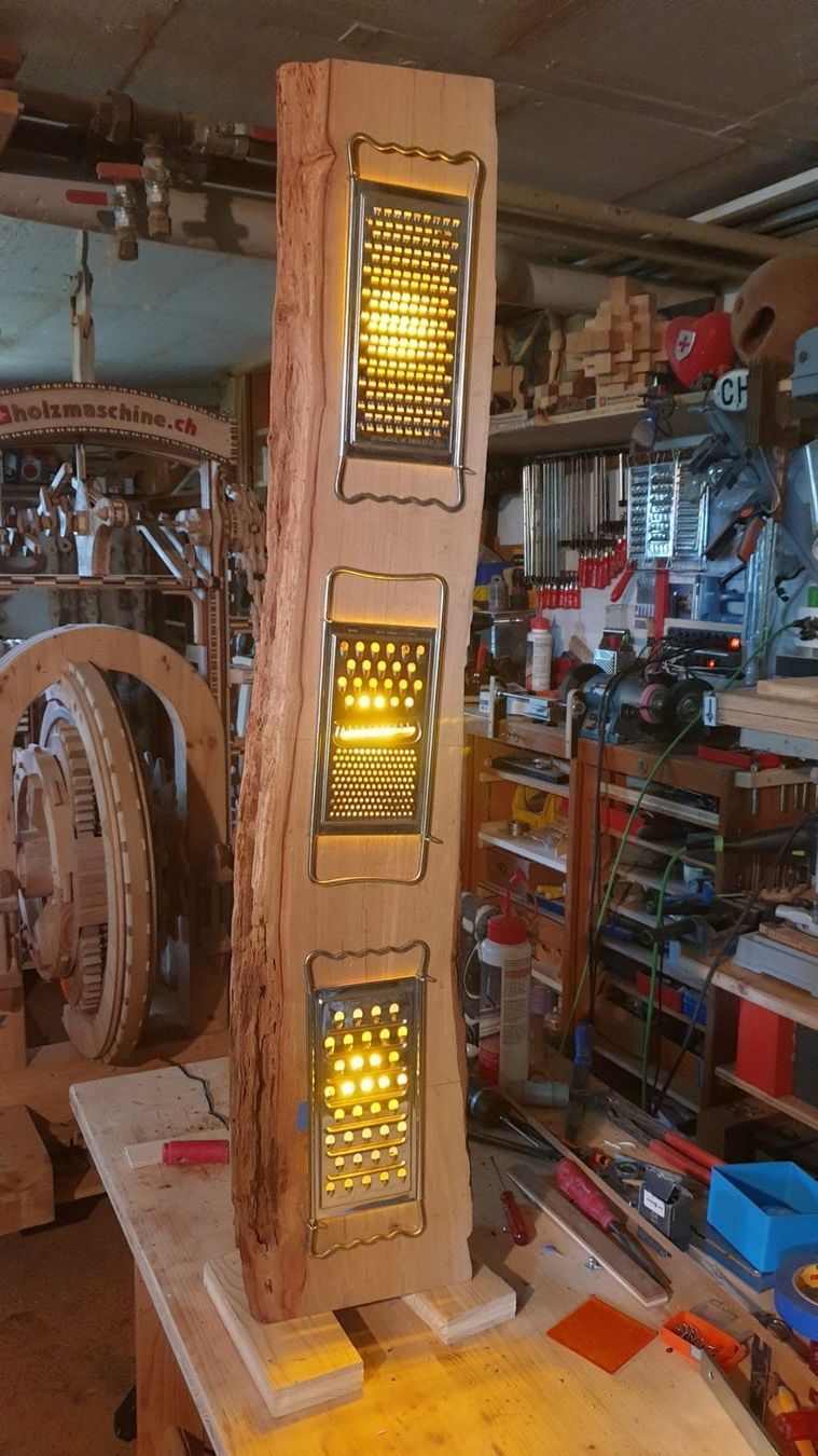 Tutte le decorazioni: ART Deco Lampe aus alten Bircher Raffeln – Nuovo (secondo la descrizione) da Embrach venduto da Olympia52
