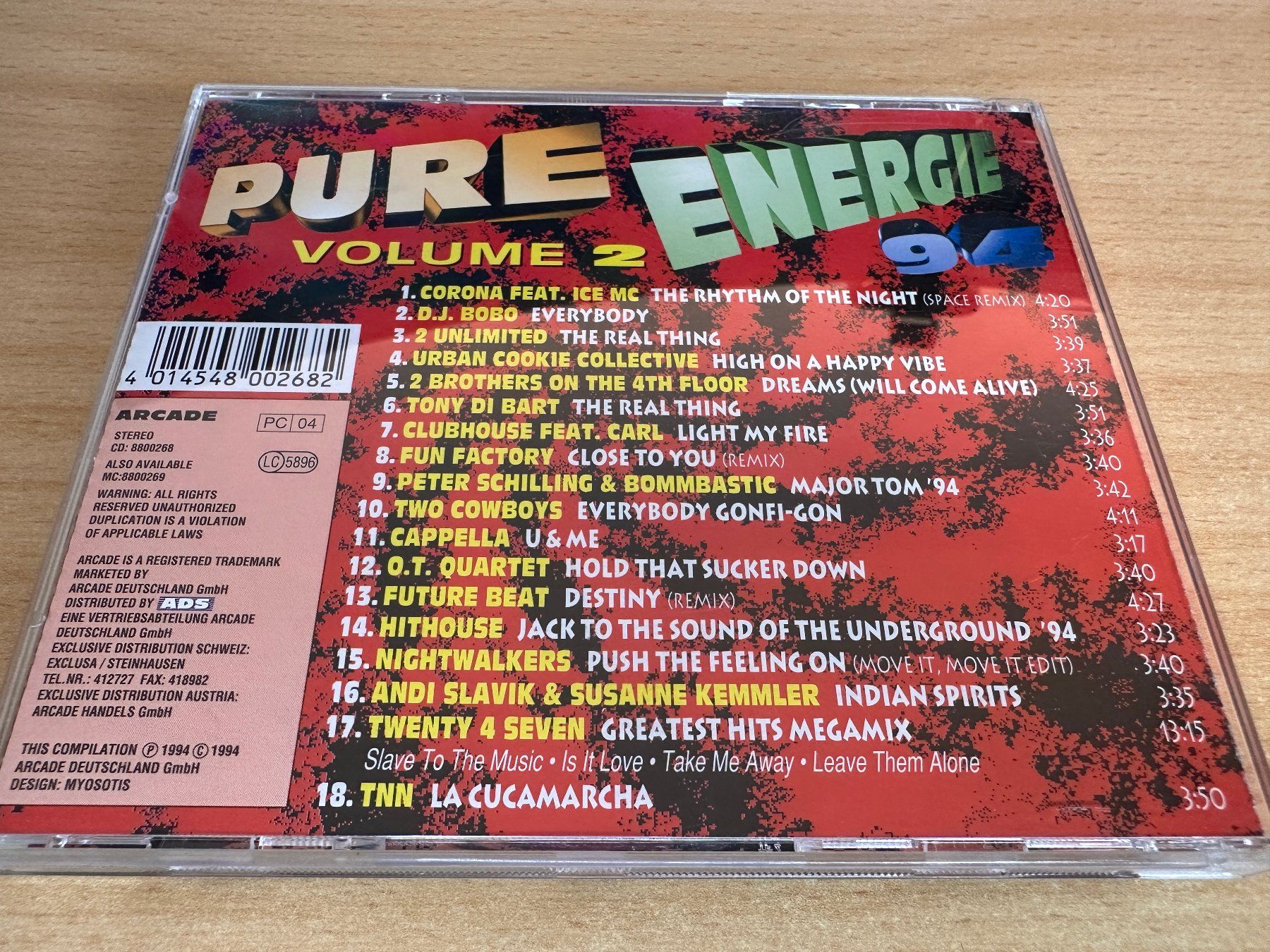 CD: Various – Pure Energie 94 Volume 2 – Usato da Rikon im Tösstal venduto da Alpenmutz 1