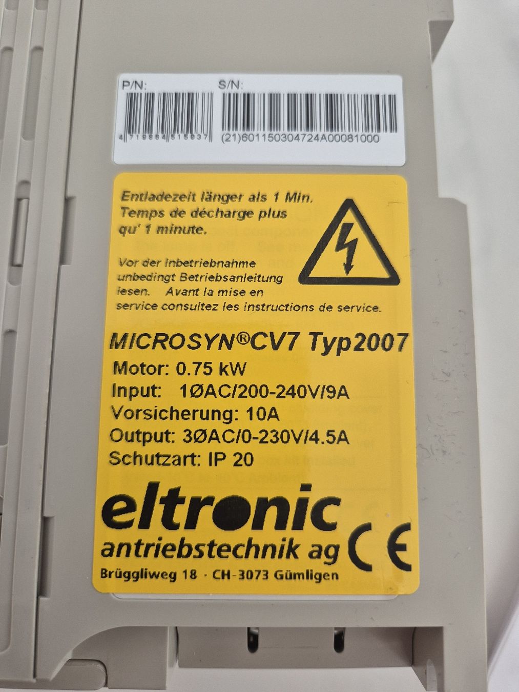 Inverter: Frequenzumrichter / Frequenzumformer MICROSYN-CV7 – Nuovo e nell'imballaggio originale da Breitenbach venduto da einsundzwei12 1